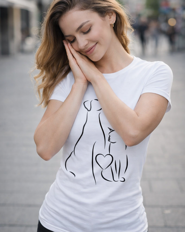 Polo Mujer - PERRO Y GATO