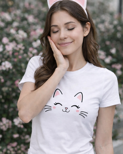 Polo Mujer - Cara gatito