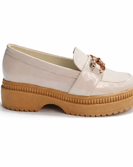 Mocasines Mujer Steelex - Hueso Charol 2