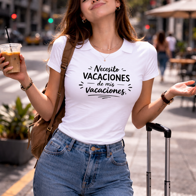 Polo Mujer - Necesito vacaciones