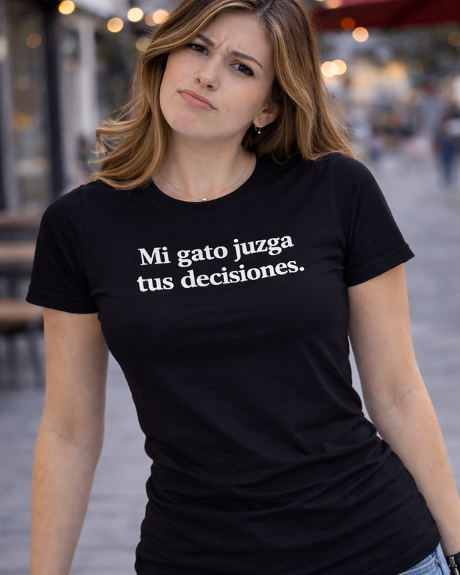 Polo Mujer - Mi gato juzga tus decisiones