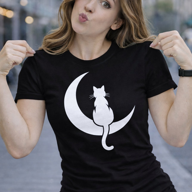 Polo Mujer - Gato y luna