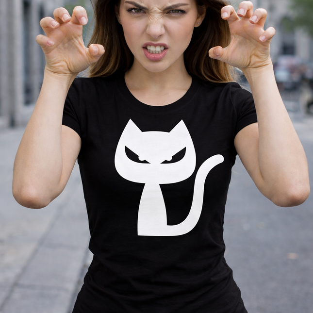 Polo Mujer - Gato enojado