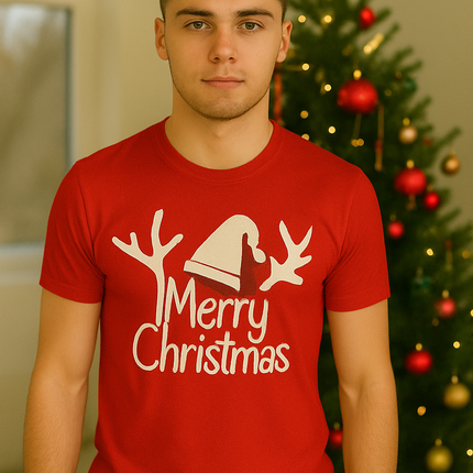 Polo Navideño Hombre - Cuerno Merry Christmas (Copia)
