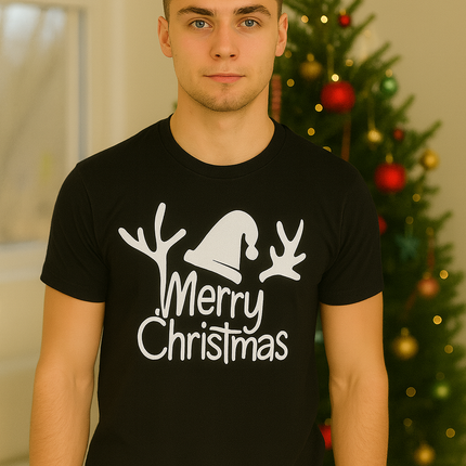 Polo Navideño Hombre - Cuerno Merry Christmas (Copia)