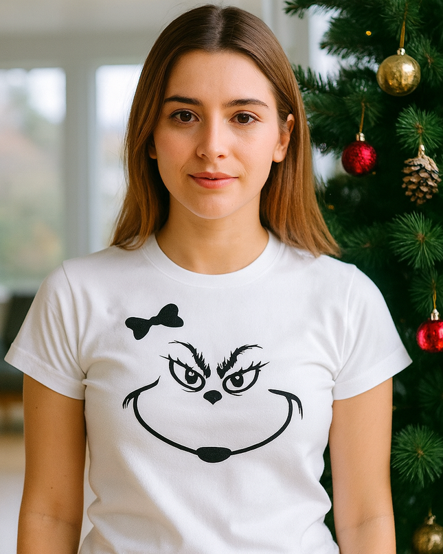 Polo Navideño Mujer - Grinch Coqueto