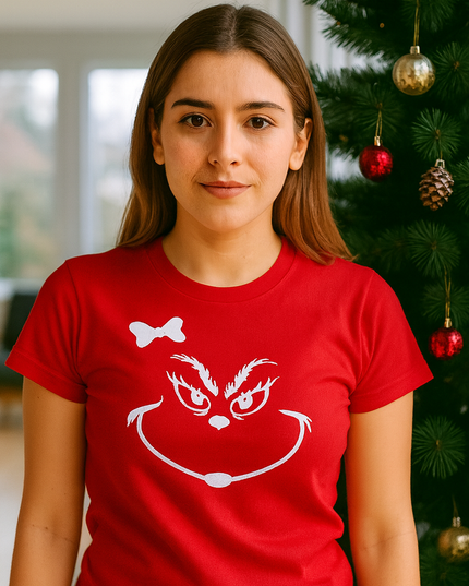 Polo Navideño Mujer - Grinch Coqueto