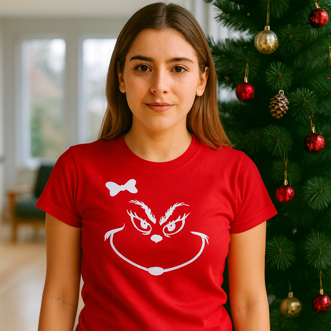 Polo Navideño Mujer - Grinch Coqueto
