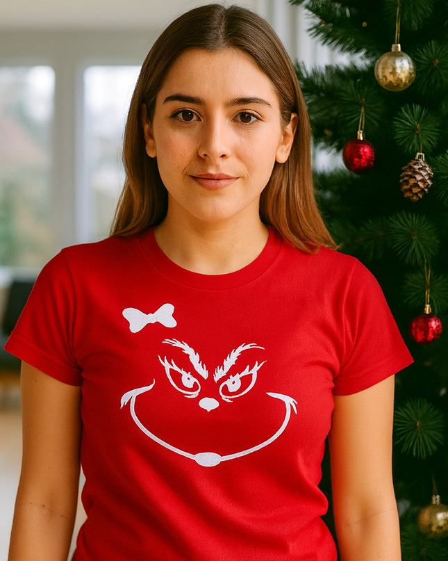 Polo Navideño Mujer - Grinch Coqueto