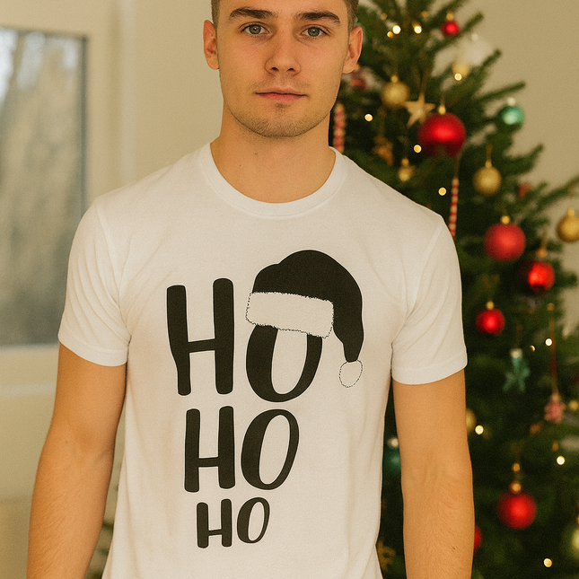 Polo Navideño Hombre - Ho Ho Ho