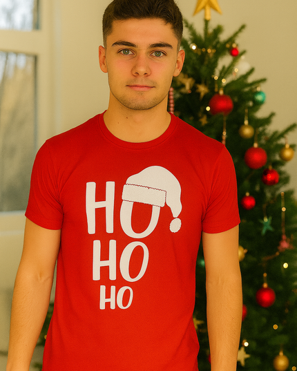 Polo Navideño Hombre - Ho Ho Ho