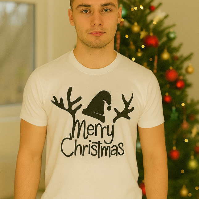Polo Navideño Hombre - Cuerno Merry Christmas (Copia)