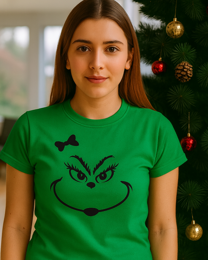 Polo Navideño Mujer - Grinch Coqueto
