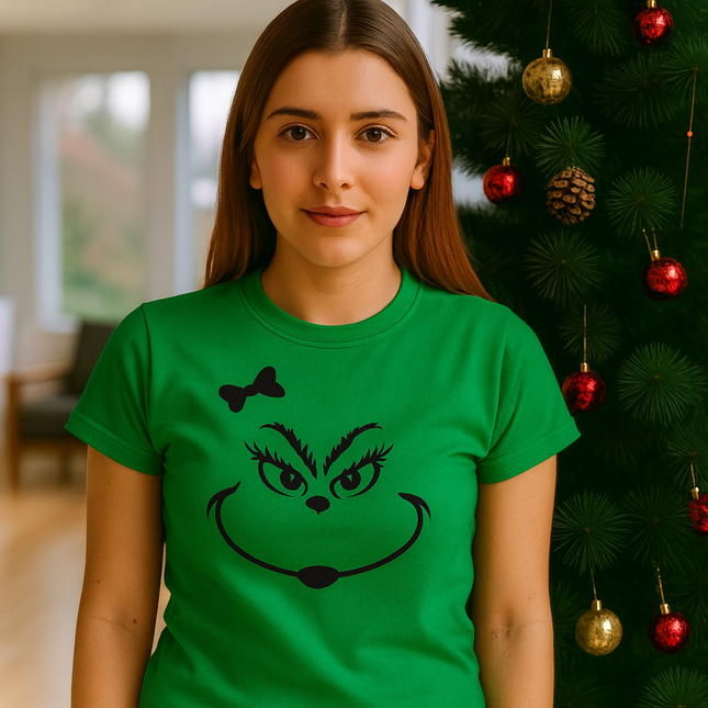 Polo Navideño Mujer - Grinch Coqueto