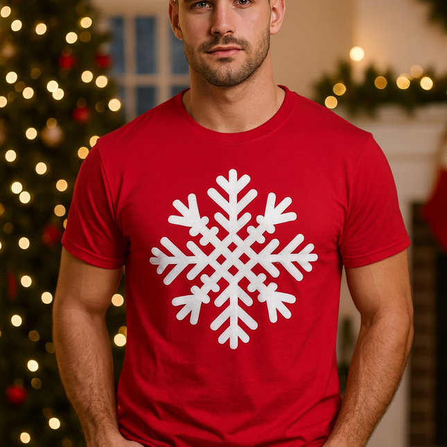 Polo Navideño Hombre - Copo de Nieve