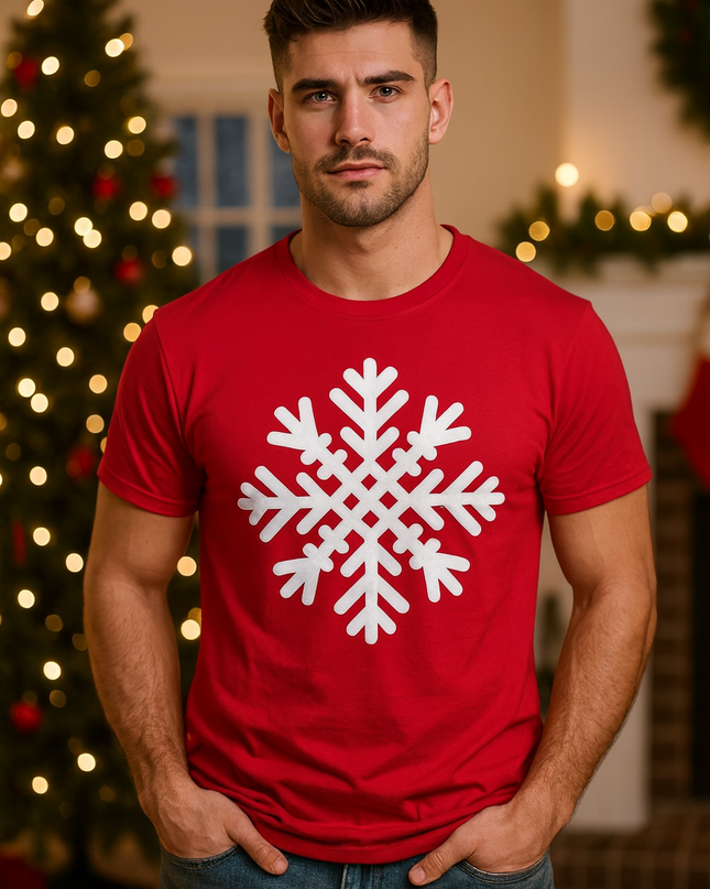Polo Navideño Hombre - Copo de Nieve