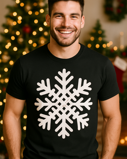 Polo Navideño Hombre - Copo de Nieve