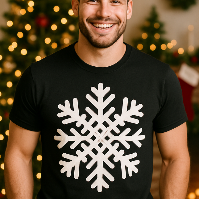 Polo Navideño Hombre - Copo de Nieve