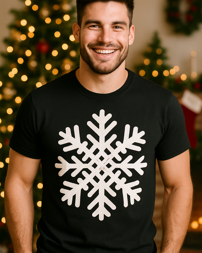 Polo Navideño Hombre - Copo de Nieve