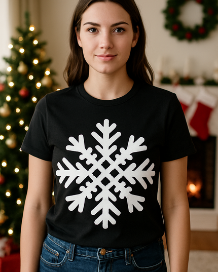 Polo Navideño Mujer - Copo de Nieve