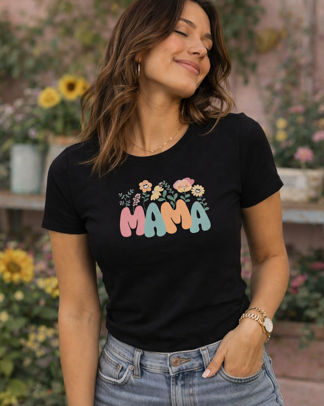 Polo Mujer - Mama Flores Arriba
