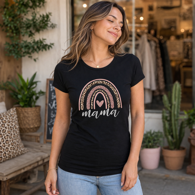 Polo Mujer - Mama ArcoIris Print
