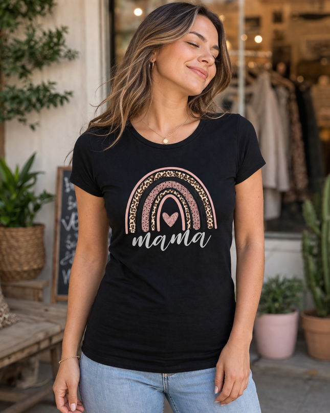 Polo Mujer - Mama ArcoIris Print