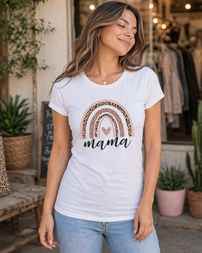 Polo Mujer - Mama ArcoIris Print