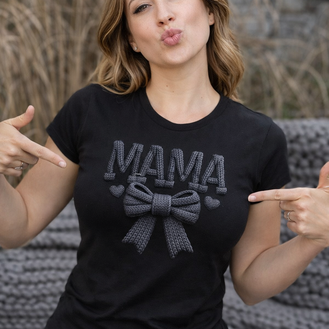 Polo Mujer - Mama Bordado Gris