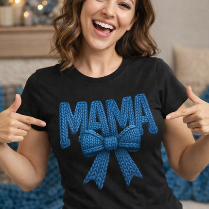 Polo Mujer - Mama Bordado Azul