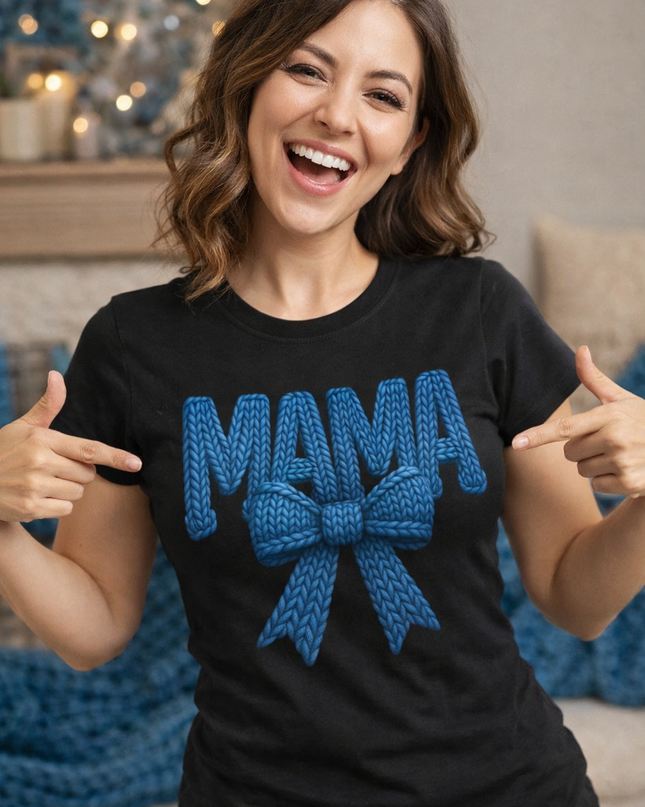 Polo Mujer - Mama Bordado Azul
