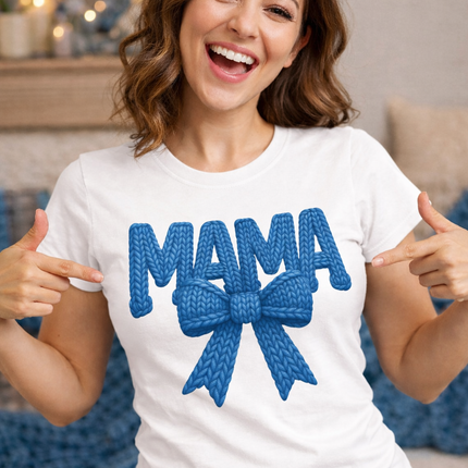 Polo Mujer - Mama Bordado Azul