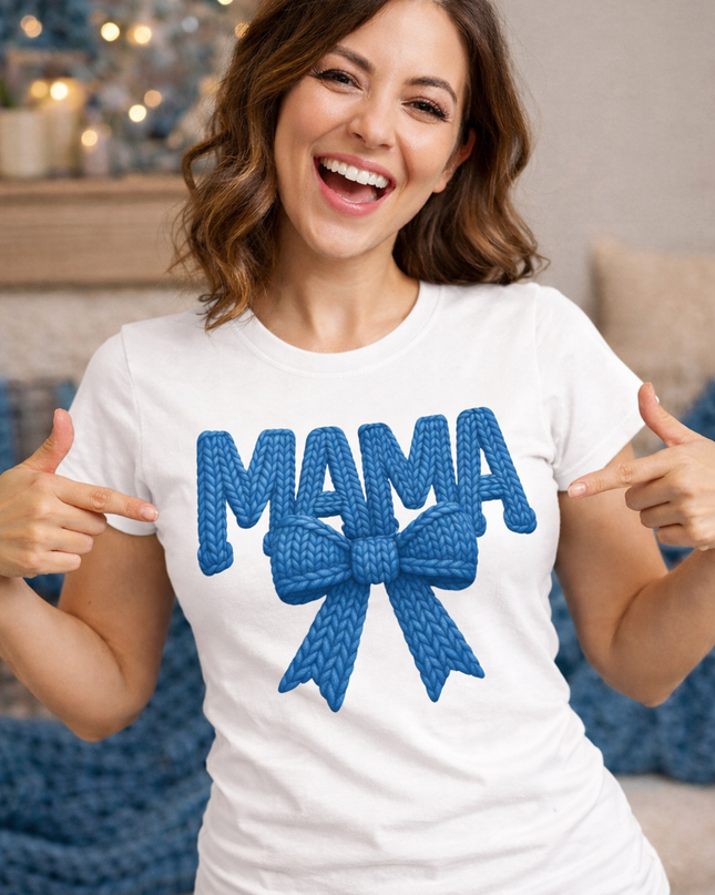 Polo Mujer - Mama Bordado Azul