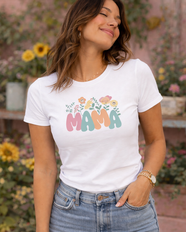 Polo Mujer - Mama Flores Arriba