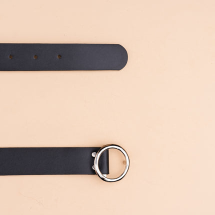 Correa Aro Plateado - Negro