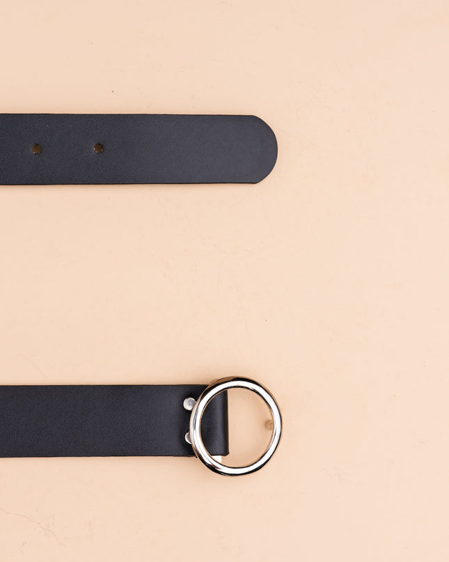 Correa Aro Plateado - Negro