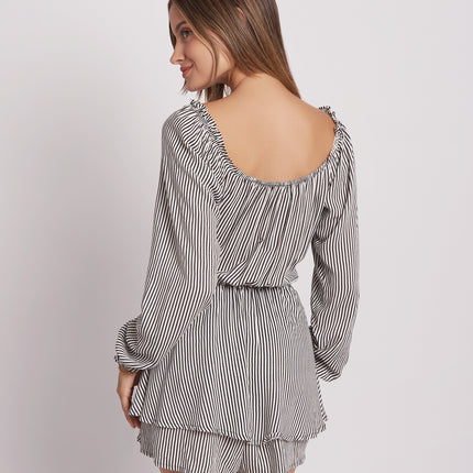 Vestido P-Ruth - Blanco con Negro