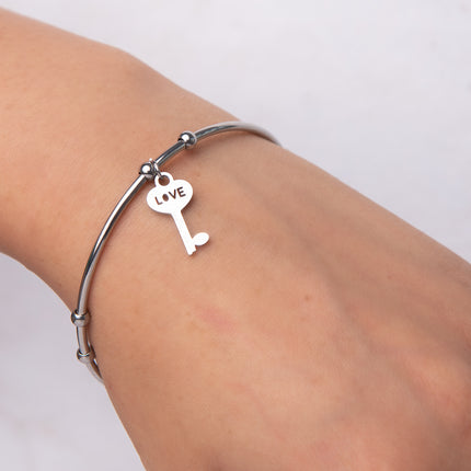 Pulsera Sunshine - Llave Love - Plata