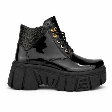 Botas Mujer Denizli - Negro Charol 2