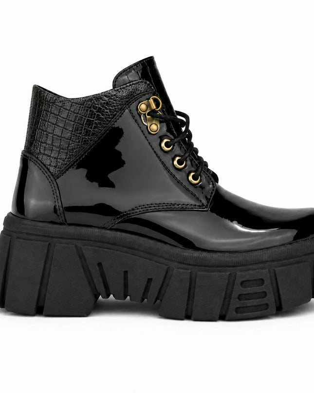 Botas Mujer Denizli - Negro Charol 2
