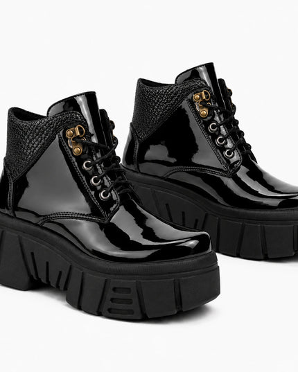 Botas Mujer Denizli - Negro Charol 2
