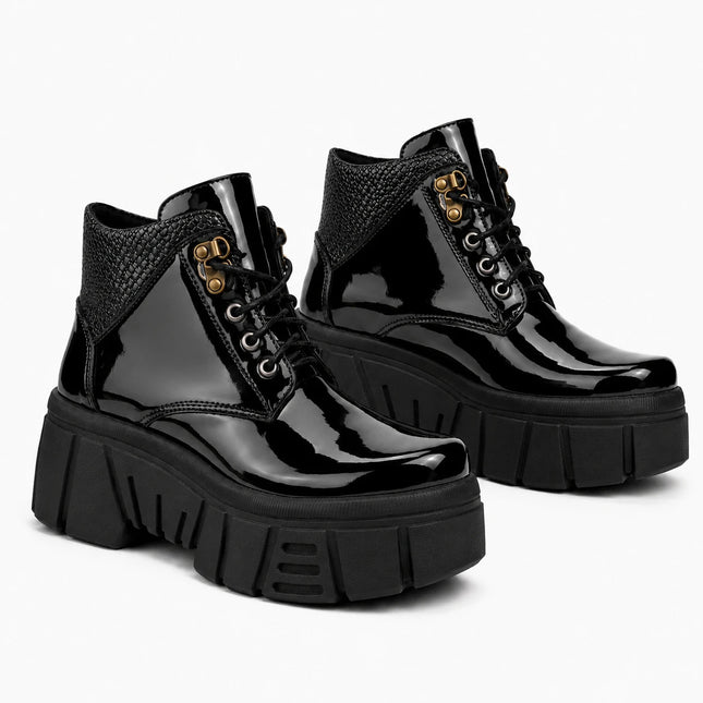 Botas Mujer Denizli - Negro Charol 2