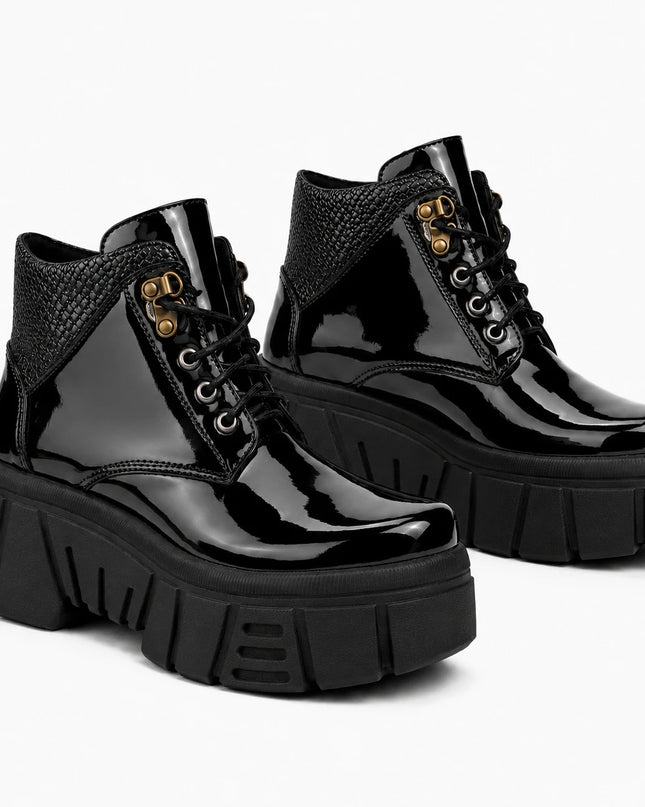 Botas Mujer Denizli - Negro Charol 2