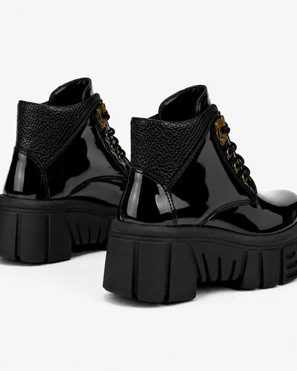 Botas Mujer Denizli - Negro Charol 2