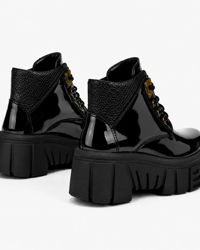 Botas Mujer Denizli - Negro Charol 2