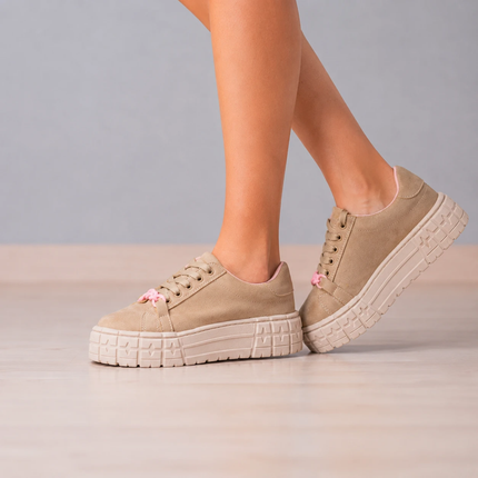 Zapatillas Urbanas Mujer Dublin - Beige Rosado