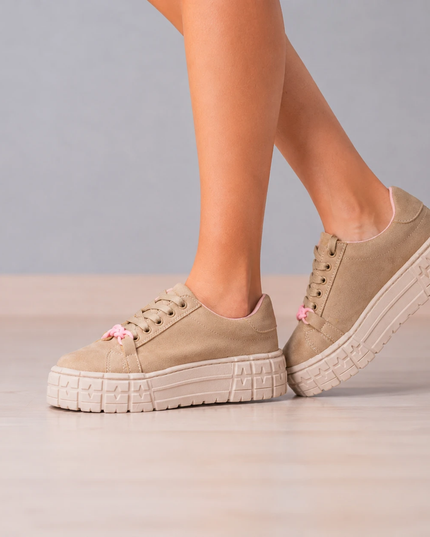 Zapatillas Urbanas Mujer Dublin - Beige Rosado