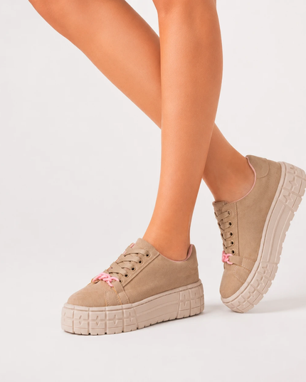 Zapatillas Urbanas Mujer Dublin - Beige Rosado