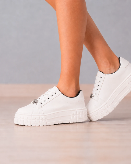 Zapatillas Urbanas Mujer Dublin - Blanco Negro