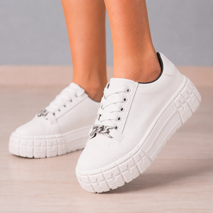 Zapatillas Urbanas Mujer Dublin - Blanco Negro